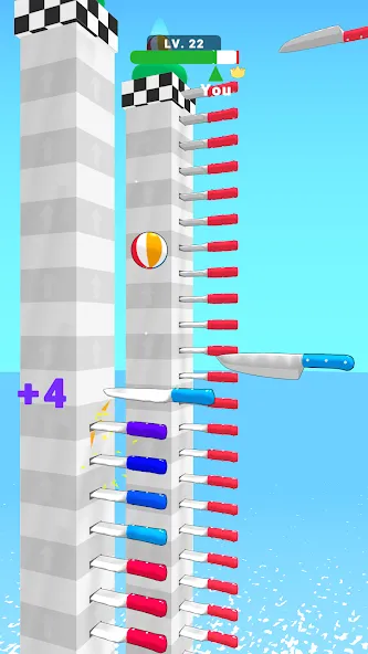 Ball Up: Knife Racing (Болл Ап) [МОД: Меню, Бесконечные монеты и Открытые уровни] Screenshot 3