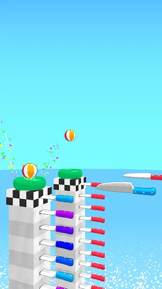 Ball Up: Knife Racing (Болл Ап) [МОД: Меню, Бесконечные монеты и Открытые уровни] Screenshot 4