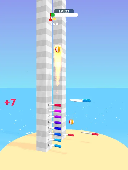 Ball Up: Knife Racing (Болл Ап) [МОД: Меню, Бесконечные монеты и Открытые уровни] Screenshot 5