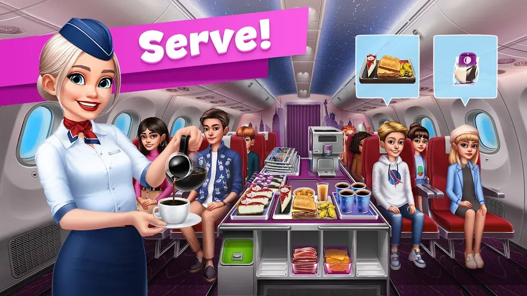Airplane Chefs - Cooking Game (Эйрплейн Чефз) [МОД: Много монет, Открытые уровни и Мега MOD] Screenshot 3