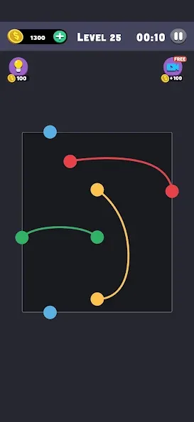 Same Color: Connect Two Dots (Сейм Колор Дот) [МОД: Все открыто, Дополнительные деньги и Меню MOD] Screenshot 2
