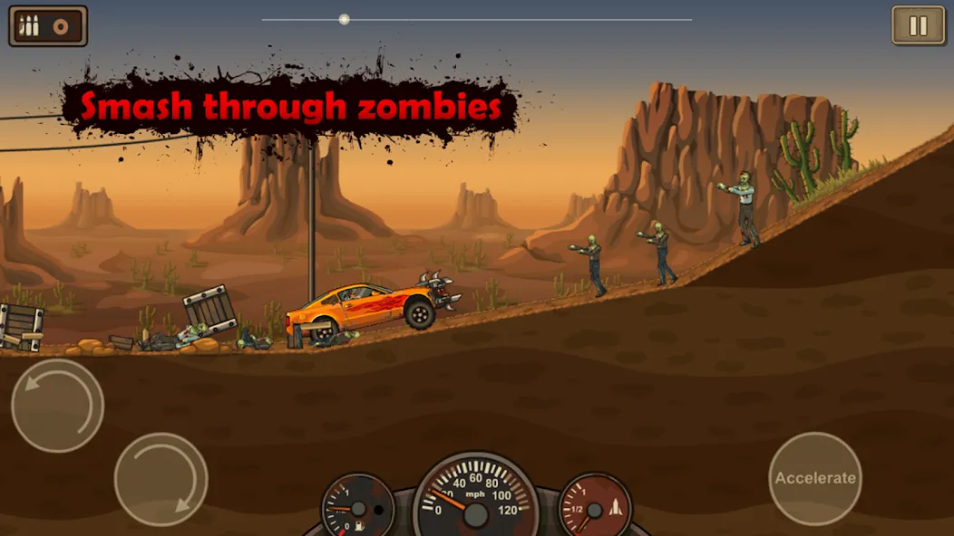 Earn to Die Lite (Ирн ту Ди Лайт) [МОД: Меню, Бесконечные монеты и Открытые уровни] Screenshot 1