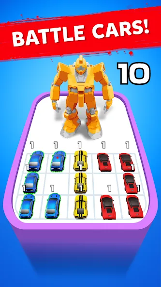 Robot Merge Master: Car Games (Мерж Батл Кар) [МОД: Меню, Бесконечные монеты и Открытые уровни] Screenshot 2