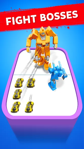 Robot Merge Master: Car Games (Мерж Батл Кар) [МОД: Меню, Бесконечные монеты и Открытые уровни] Screenshot 3