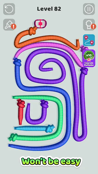 Tangled Snakes (Танглд Снейкс) [МОД: Много монет, Открытые уровни и Мега MOD] Screenshot 4