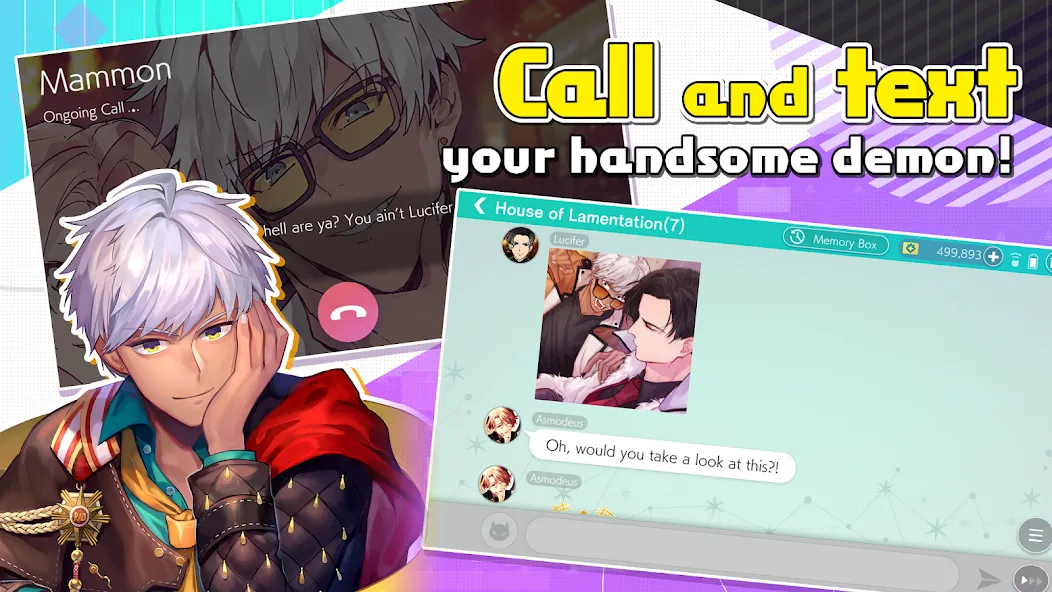Obey Me! Anime Otome Sim Game [МОД: Меню, Бесконечные монеты и Открытые уровни] Screenshot 1