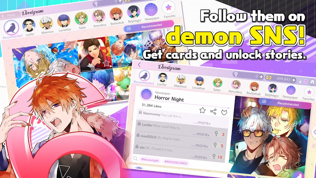 Obey Me! Anime Otome Sim Game [МОД: Меню, Бесконечные монеты и Открытые уровни] Screenshot 3