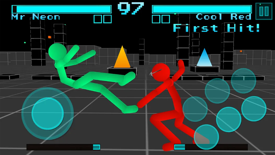 Stickman Fighting Neon Warrior [МОД: Много денег, Монет и Все открыто] Screenshot 1