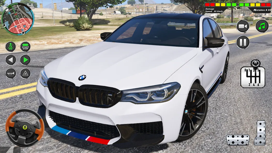 Modern Car Advance Driving 3D [МОД: Много монет, Открытые уровни и Мега MOD] Screenshot 1