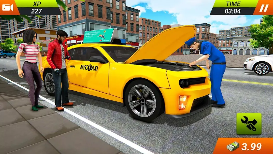 Modern Taxi Car Glory Driving [МОД: Много денег, Монет и Все открыто] Screenshot 3
