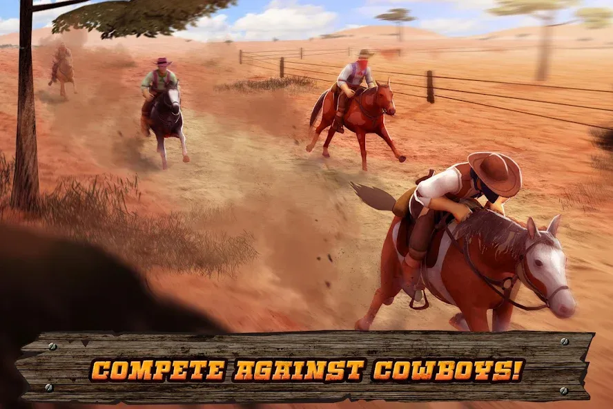 Cowboys Horse Racing Derby [МОД: Много денег, Монет и Все открыто] Screenshot 3