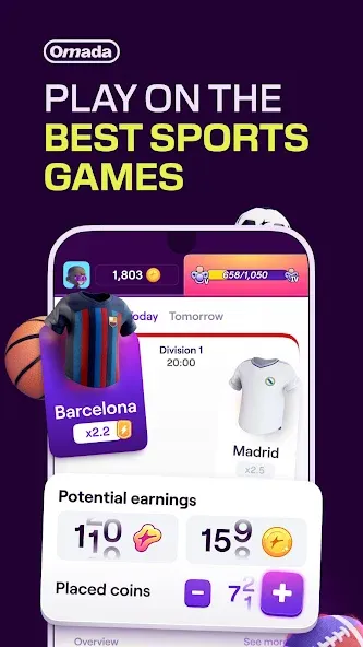 Omada - Make Sport Social (Омада) [МОД: Меню, Бесконечные монеты и Открытые уровни] Screenshot 1