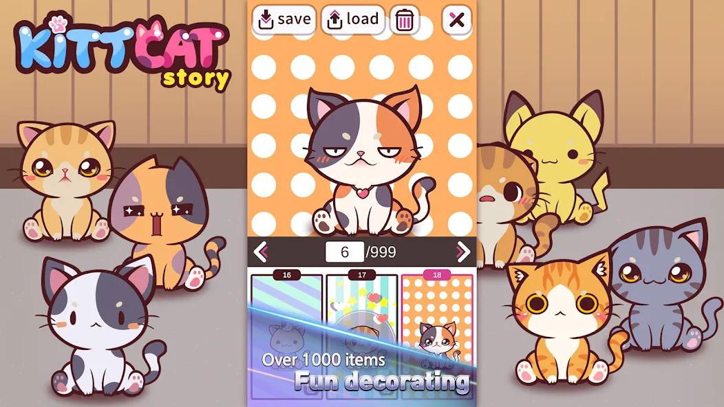 KittCat Story : Cat Maker (Киткэт Стори) [МОД: Бесконечные деньги, Монеты и Мега MOD] Screenshot 4