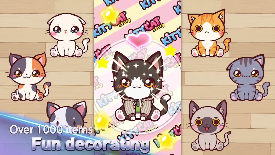 KittCat Story : Cat Maker (Киткэт Стори) [МОД: Бесконечные деньги, Монеты и Мега MOD] Screenshot 5