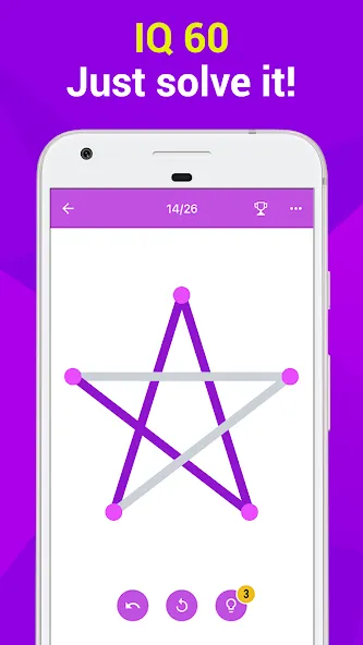 1LINE –One Line with One Touch (ЛАЙН) [МОД: Много денег, Монет и Все открыто] Screenshot 1