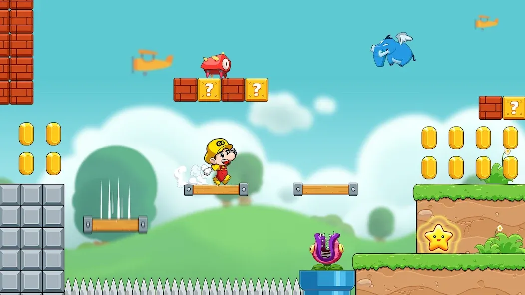 Bean's World Super: Run Games [МОД: Много монет, Открытые уровни и Мега MOD] Screenshot 1