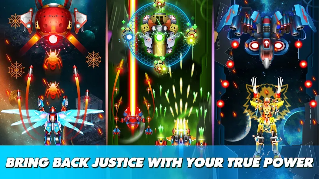 Thunder Fighter Superhero (Сандер Файтер) [МОД: Все открыто, Дополнительные деньги и Меню MOD] Screenshot 5