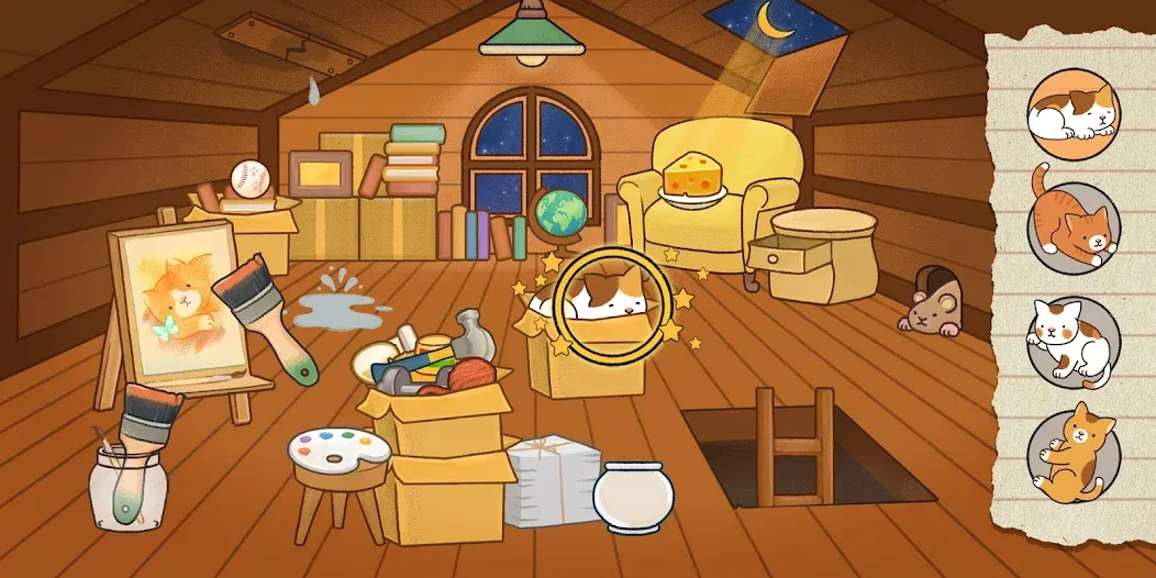 Find Hidden Cats—Detective Mio [МОД: Все открыто, Дополнительные деньги и Меню MOD] Screenshot 1
