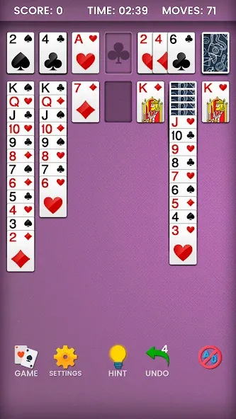 Klondike Solitaire (Клондайк солитер) [МОД: Меню, Бесконечные монеты и Открытые уровни] Screenshot 3