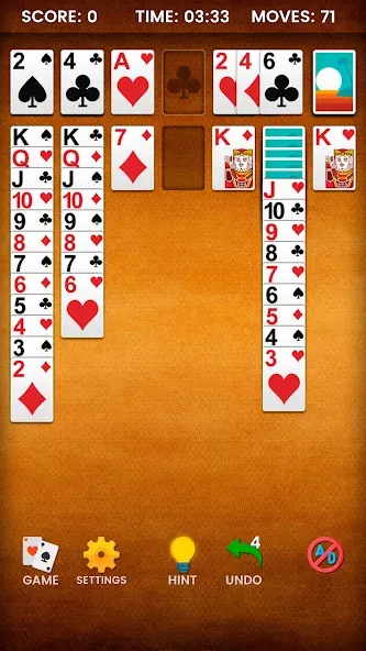 Klondike Solitaire (Клондайк солитер) [МОД: Меню, Бесконечные монеты и Открытые уровни] Screenshot 5