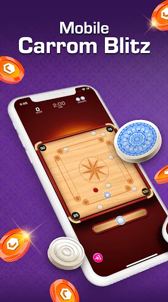 Carrom Blitz: Win Rewards (Карром Блиц) [MOD: Mega Mod/Меню] - Скриншот 1