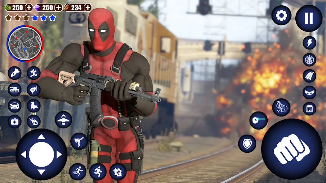 Miami Rope Hero Spider Game [МОД: Много монет, Открытые уровни и Мега MOD] Screenshot 2