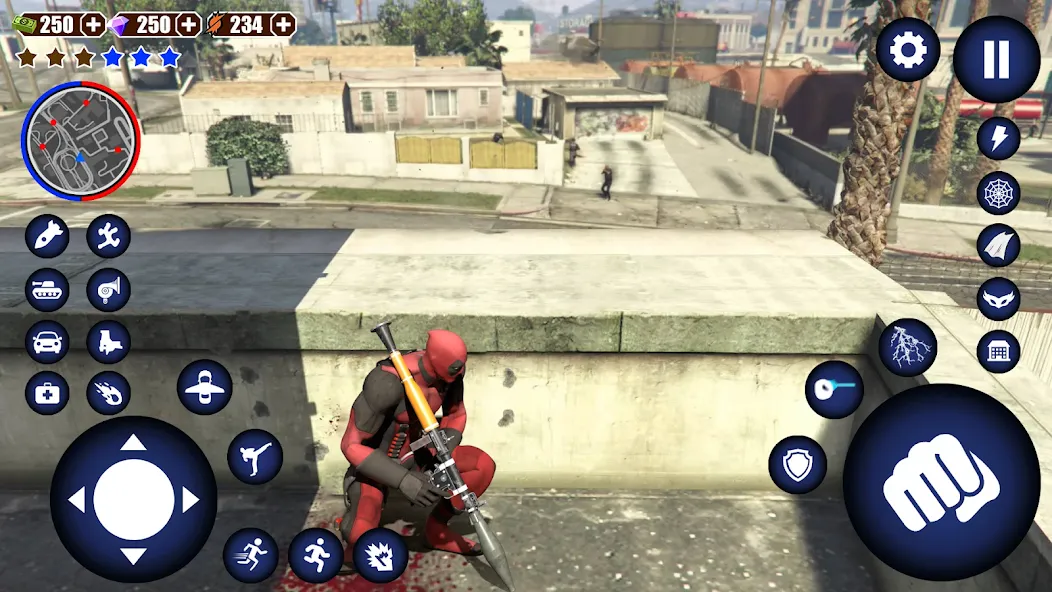 Miami Rope Hero Spider Game [МОД: Много монет, Открытые уровни и Мега MOD] Screenshot 4