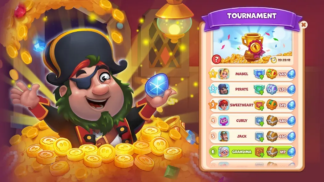 Pirate Treasures: Jewel & Gems [МОД: Меню, Бесконечные монеты и Открытые уровни] Screenshot 2