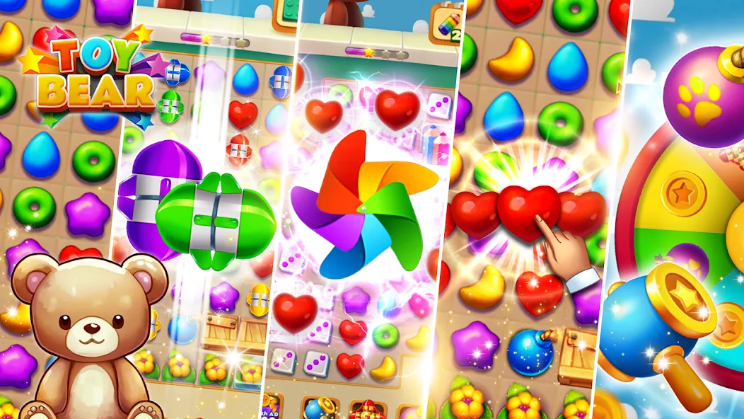 Toy Bear Sweet POP: Match 3 (Той Бир Свит ПОП) [МОД: Много монет, Открытые уровни и Мега MOD] Screenshot 4
