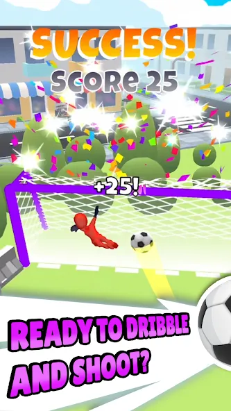 Crazy Kick! Fun Football game [МОД: Много монет, Открытые уровни и Мега MOD] Screenshot 2