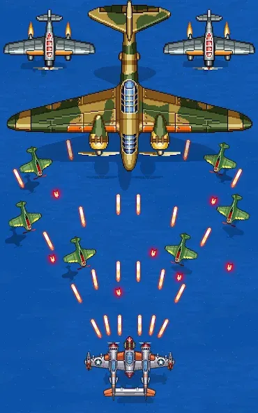 1945 Air Force: Airplane games (тысяча девятьсот сорок пять) [МОД: Все открыто, Дополнительные деньги и Меню MOD] Screenshot 3