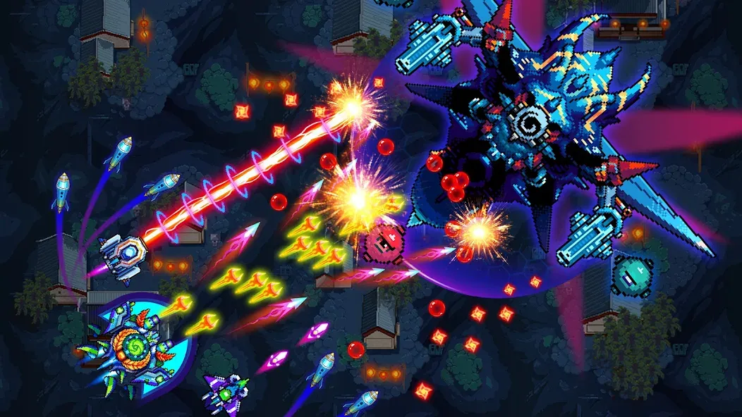 Galaxiga Arcade Shooting Game (Галаксига) [МОД: Все открыто, Дополнительные деньги и Меню MOD] Screenshot 4