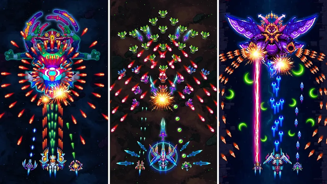 Galaxiga Arcade Shooting Game (Галаксига) [МОД: Все открыто, Дополнительные деньги и Меню MOD] Screenshot 5