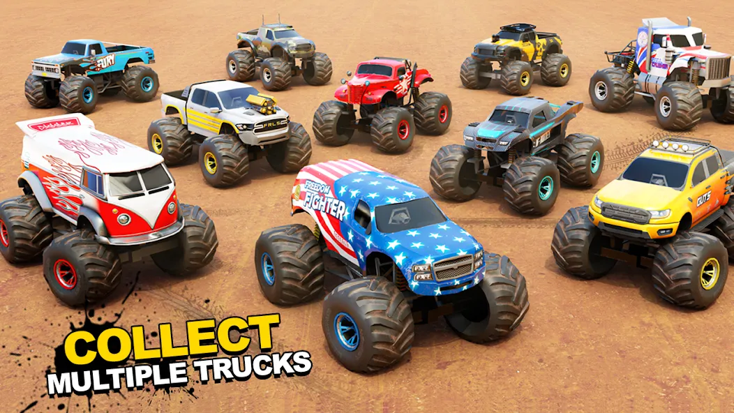 Fearless US Monster Truck Game (Фирлесс ЮЭС Монстер Трак Гейм) [МОД: Меню, Бесконечные монеты и Открытые уровни] Screenshot 2