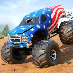 Скачать Fearless US Monster Truck Game (Фирлесс ЮЭС Монстер Трак Гейм) [МОД: Меню, Бесконечные монеты и Открытые уровни] | Взлом Fearless US Monster Truck Game на Андроид