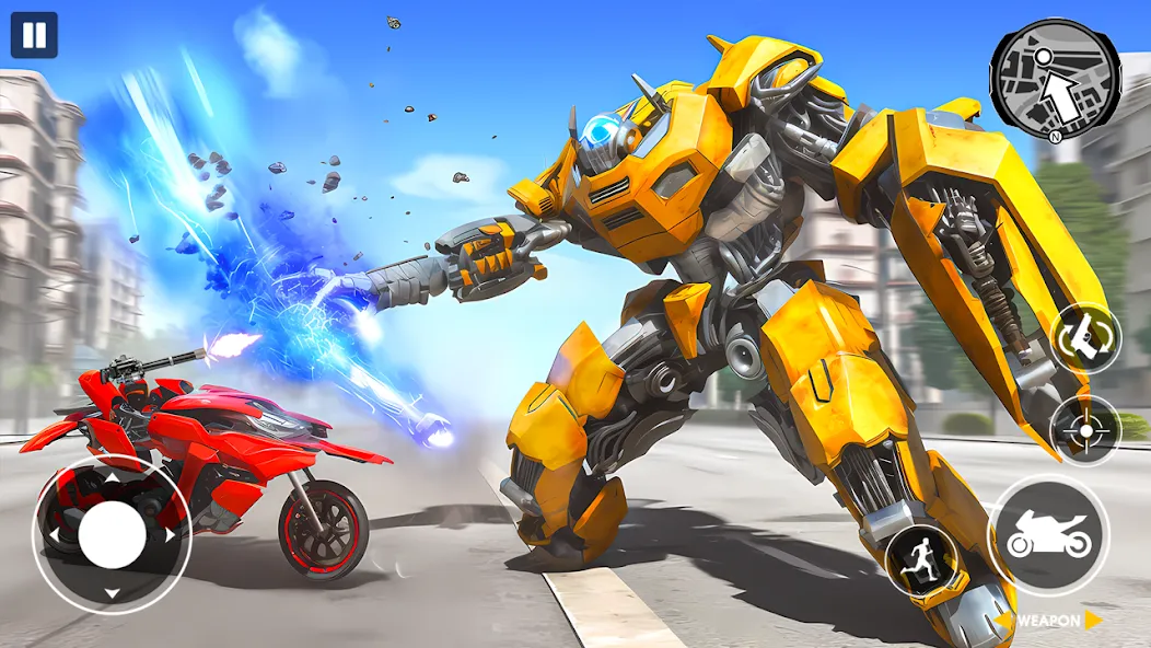 Real Robot Bike Transform Game [МОД: Все открыто, Дополнительные деньги и Меню MOD] Screenshot 4