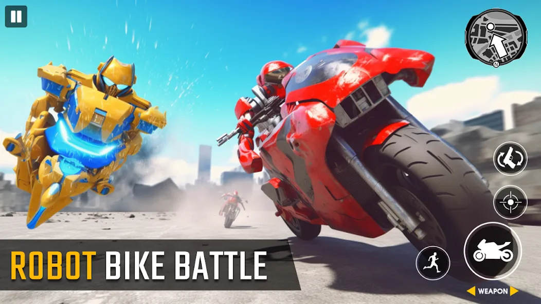 Real Robot Bike Transform Game [МОД: Все открыто, Дополнительные деньги и Меню MOD] Screenshot 5