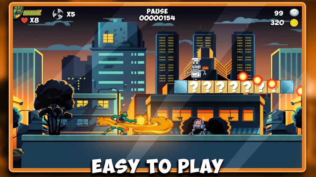 The turtle adventur ninja hero [MOD: Разблокировано] - Скриншот 2