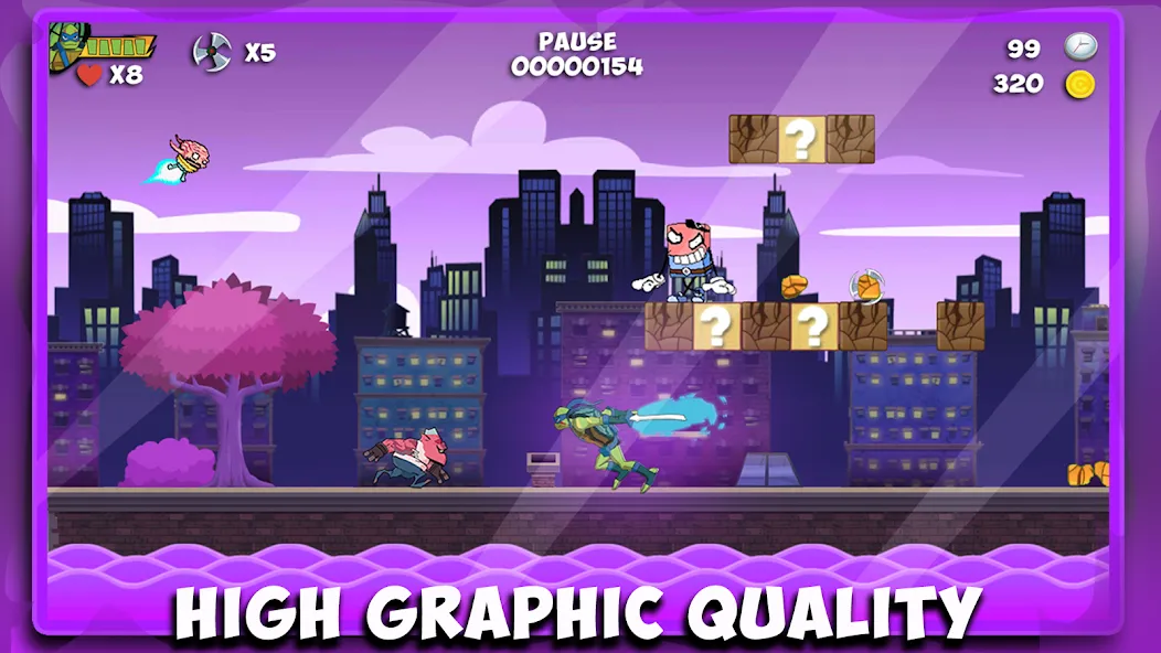 The turtle adventur ninja hero [MOD: Разблокировано] - Скриншот 5