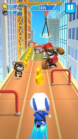 Talking Tom Hero Dash [МОД: Все открыто, Дополнительные деньги и Меню MOD] Screenshot 2