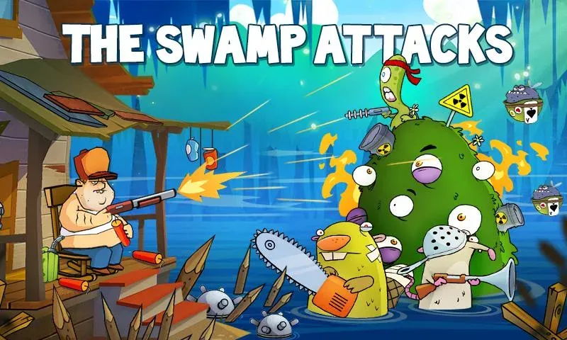 Swamp Attack (Свомп Аттак) [МОД: Бесконечные деньги, Монеты и Мега MOD] Screenshot 1