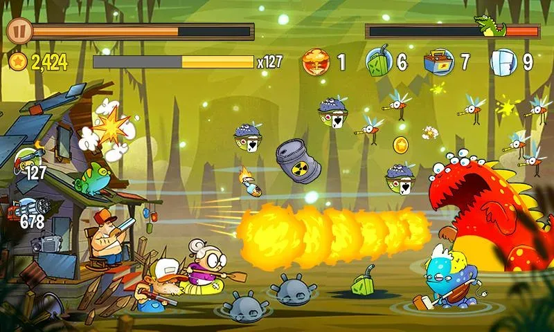 Swamp Attack (Свомп Аттак) [МОД: Бесконечные деньги, Монеты и Мега MOD] Screenshot 5