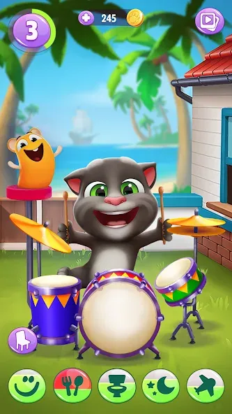 My Talking Tom 2 [МОД: Меню, Бесконечные монеты и Открытые уровни] Screenshot 1