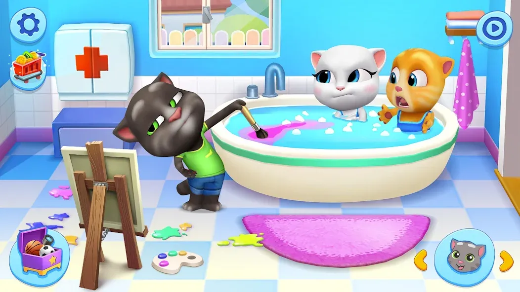 My Talking Tom Friends [МОД: Меню, Бесконечные монеты и Открытые уровни] Screenshot 1