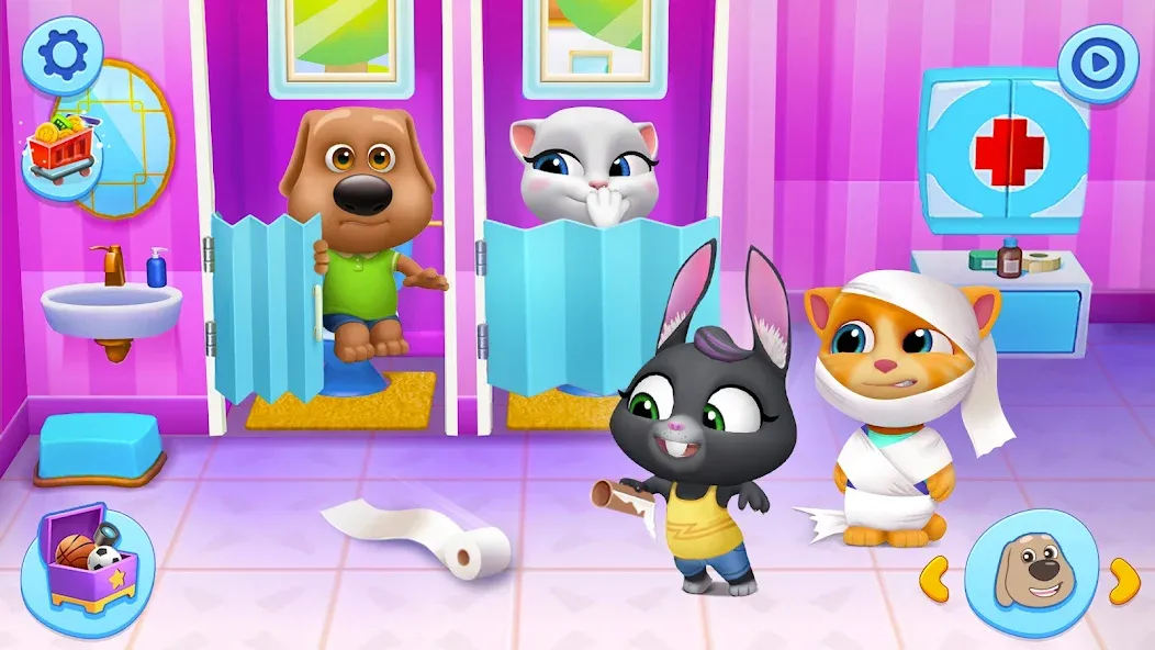 My Talking Tom Friends [МОД: Меню, Бесконечные монеты и Открытые уровни] Screenshot 2
