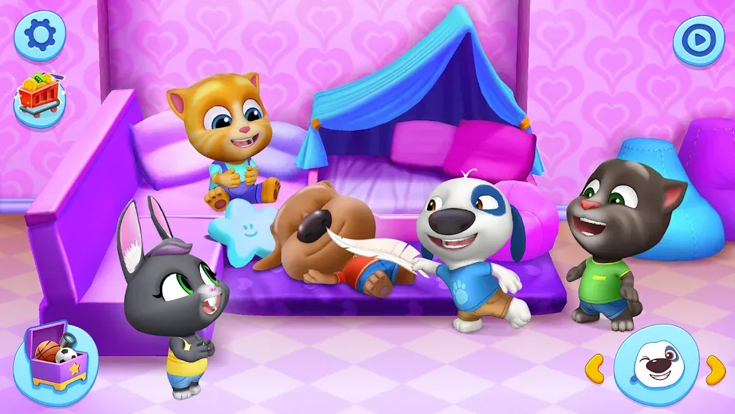 My Talking Tom Friends [МОД: Меню, Бесконечные монеты и Открытые уровни] Screenshot 4