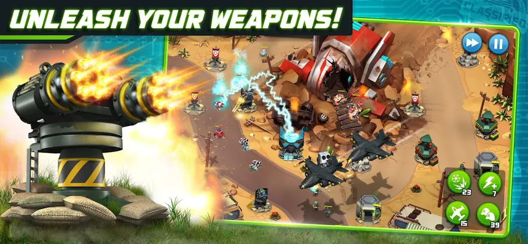 Alien Creeps - Tower Defense (Эйлиен Крипс ТД) [МОД: Много монет, Открытые уровни и Мега MOD] Screenshot 1