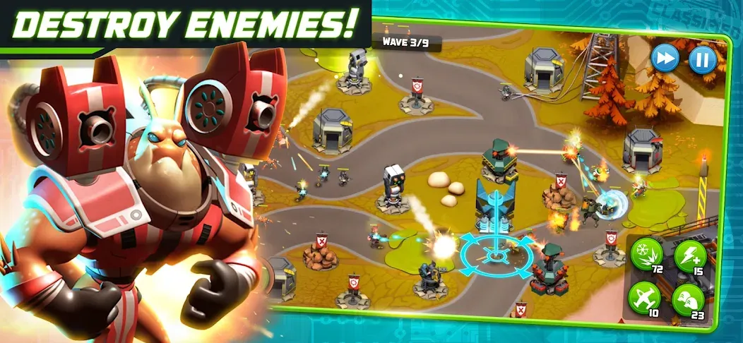 Alien Creeps - Tower Defense (Эйлиен Крипс ТД) [МОД: Много монет, Открытые уровни и Мега MOD] Screenshot 2