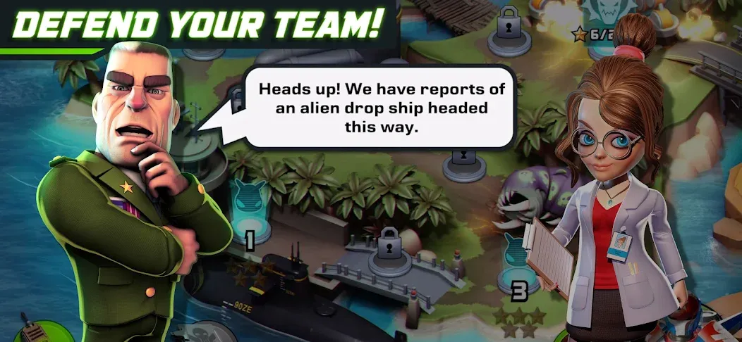 Alien Creeps - Tower Defense (Эйлиен Крипс ТД) [МОД: Много монет, Открытые уровни и Мега MOD] Screenshot 4