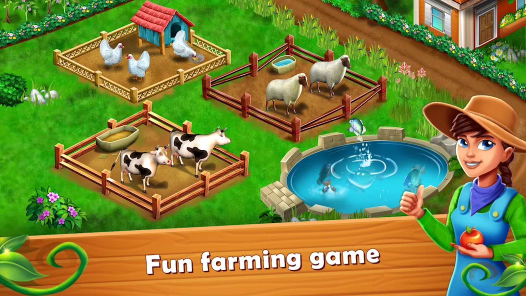 Farm Fest : Farming Games (Фарм Фест) [МОД: Все открыто, Дополнительные деньги и Меню MOD] Screenshot 1